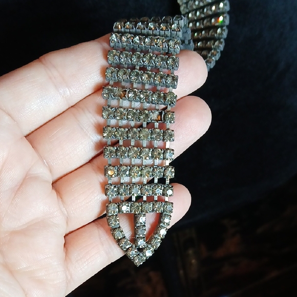? 1970s Vintage Diamanté Rhinestone Belt Buckle Mobwife Glam Retro Sparkling main image 4